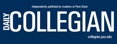 Dark blue banner with large white text reading DAILY COLLEGIAN. Above, smaller text says, Independently published by students at Penn State. Bottom right corner reads collegian.psu.edu.